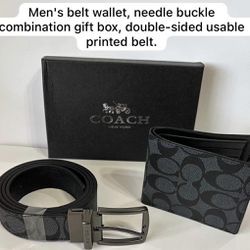 Men Belt And Wallet Set