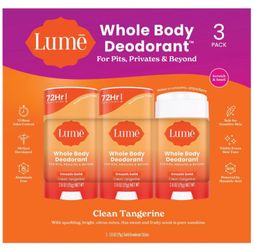 Lume Whole Body Deodorant, 2.6 oz, 3-pack