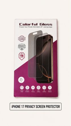 Colorful Glass iPhone 17 Privacy Screen Protector