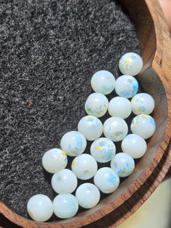 Colored glaze beads