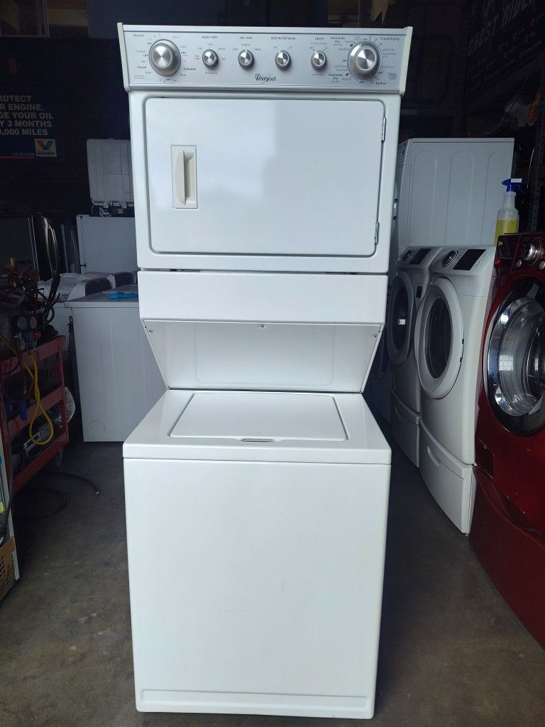 Fully Functional Whirlpool Stackable Washer Machine & GAS Dryer Combo 27" 