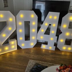 4ft Tall Numbers With Lights 