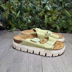 Birkenstock  Arizona Chunky Women's Size 7 US 38 EU Faded Lime Sandals Narrow