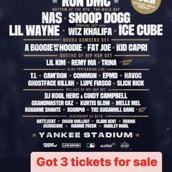Tickets For Hip Hop 50 Anniversary 