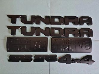 7PCS 3D BLACKOUT EMBLEMS OVERLAY KIT 2014-2021 for TUNDRA SR5 5.7L V8 iforce 4X4  TT SRS 7