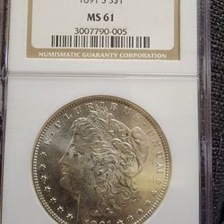 1891-S Morgan Silver Dollar NGC MS61