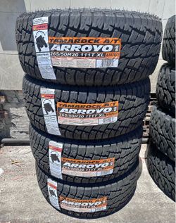 ✔️📲265/50/20 vendo set de llantas nuevas arroyo at