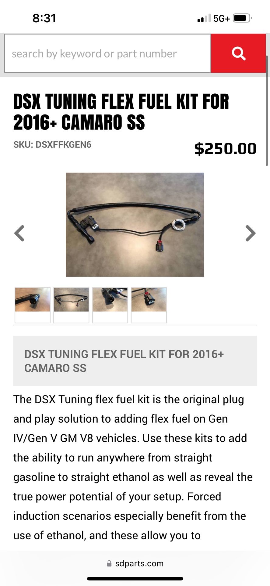 Dsx Flex fuel Kit 6th Gen Camaro
