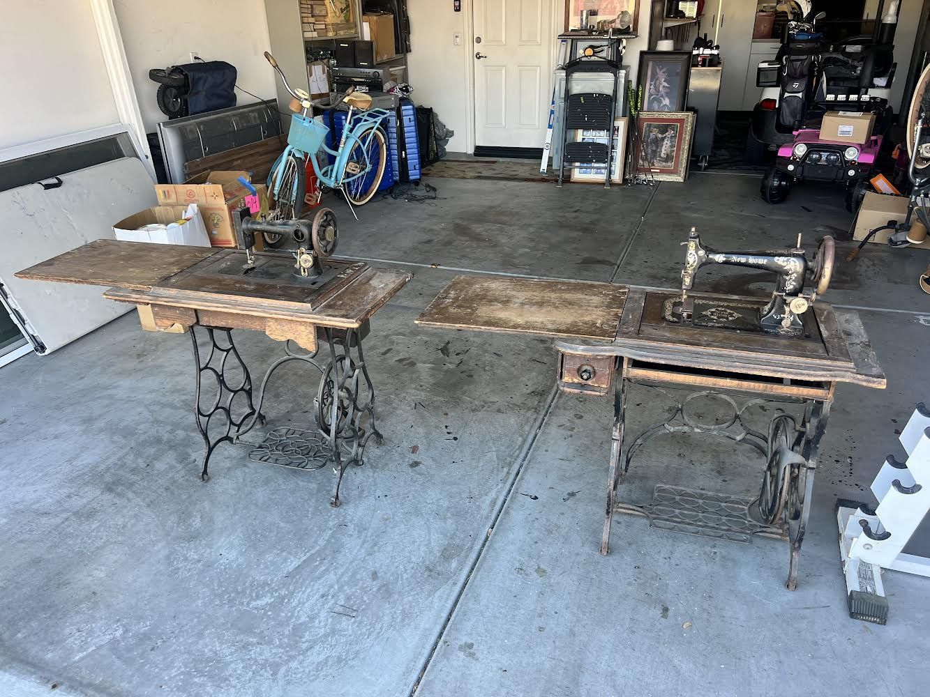 Two Antique Sewing Machines 