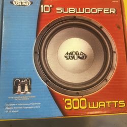 Mega sound 10” Subwoofer 300watts