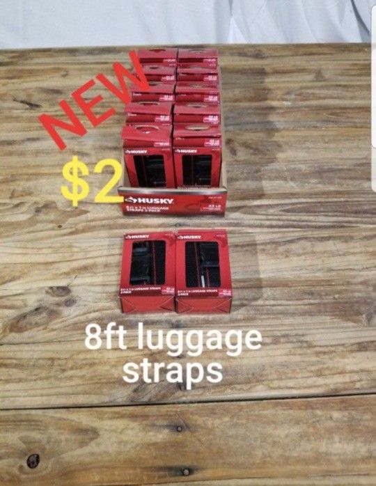new husky luggage straps 5.28 +tax retail each . my price only 2 each