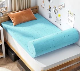 Twin XL 3in Memory Foam Mattress Topper with storage bag