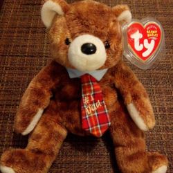 #1 Dad Bear Beanie Baby Gift