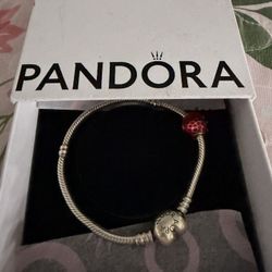 pandora bracelet with strawberry charm 