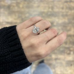 Brand New 3.07 F VS2 Oval Lab Grown Diamond Engagement 