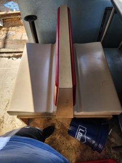Benches and table