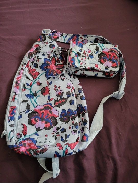 Vera Bradley Sling Backpack & RFID Wallet Set - NEW with Tags
