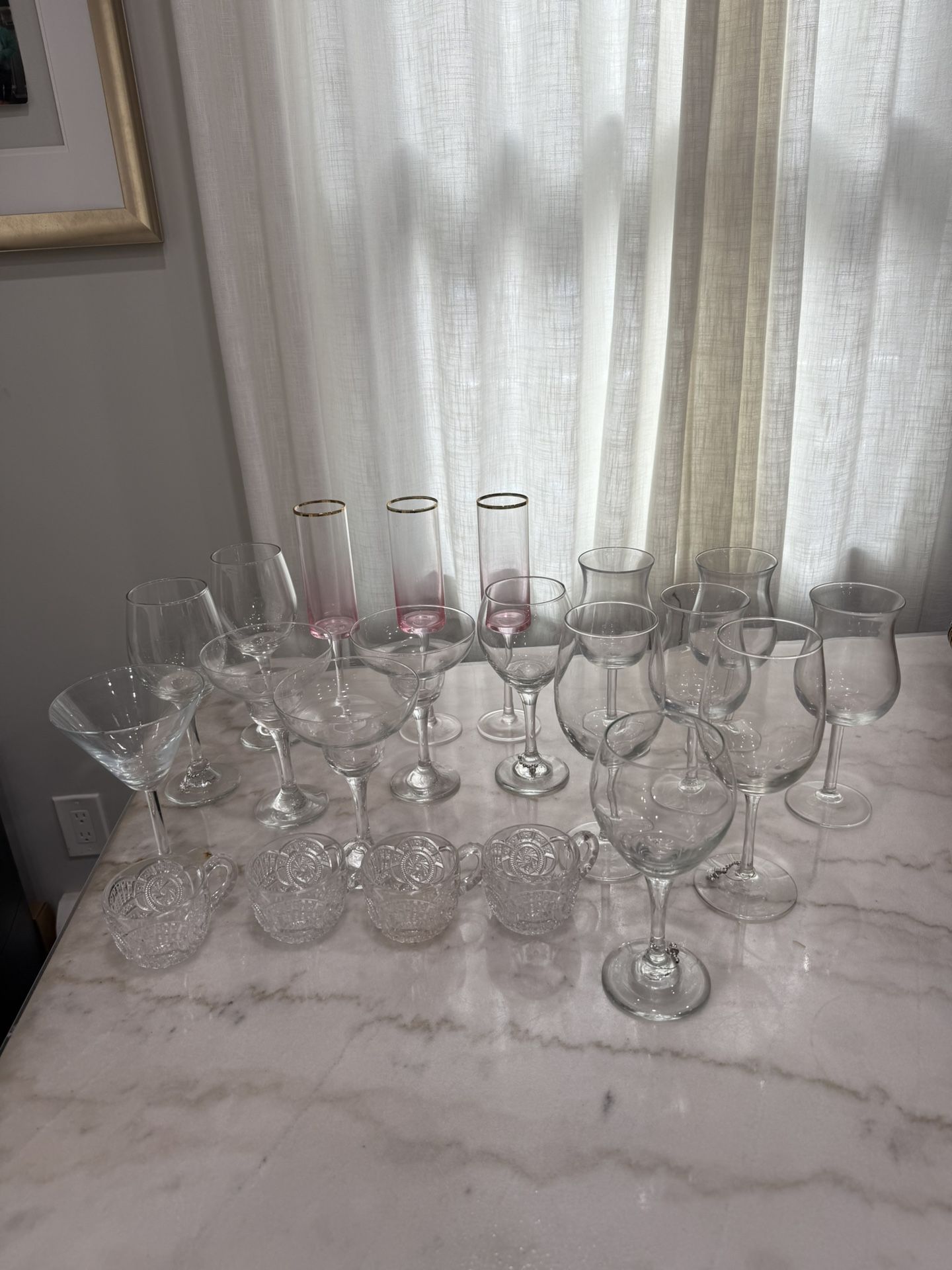 Elegant Mixed Glassware Collection – Perfect for Entertaining or Home Décor