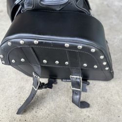 universal leather saddle bag for motorcycle Harley Davidson Softail Standard