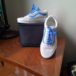 Vans Light Blue And Off White 