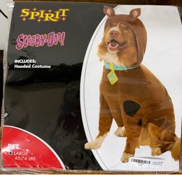 NEW Scooby Doo Dog Costume—Large (45-74 lbs)