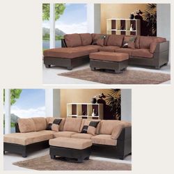 Sectionals with ottoman $649 $1 down no credit check financing