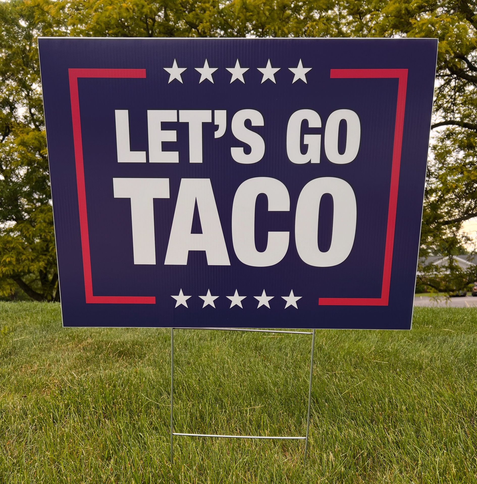 Let’s Go Taco Yard Sign w/ Stake