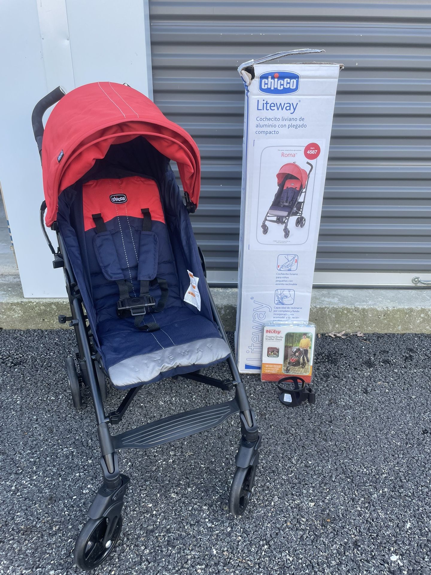 Chicco Liteway Stroller Compact Fold Lightweight Frame Umbrella Baby Roma