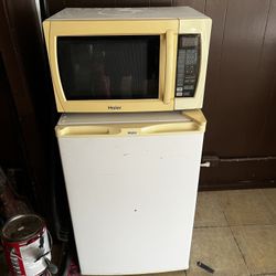Haier Mini Fridge And Microwave 