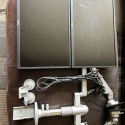 3X Dual Monitor Stand W/ Monitors