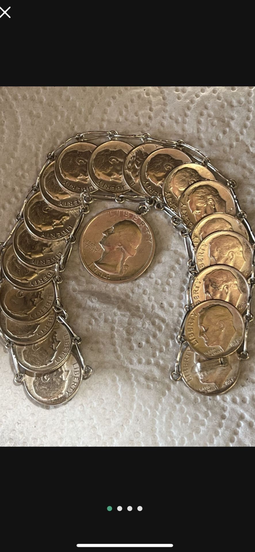 Silver Coins Bracelet