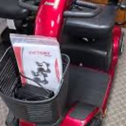 Victory 9, 4 wheel Mobility Scooter, Red 