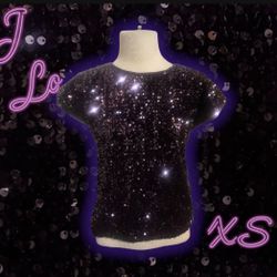 Women’s Extra Small - Jennifer Lopez - Purple Sequin Top