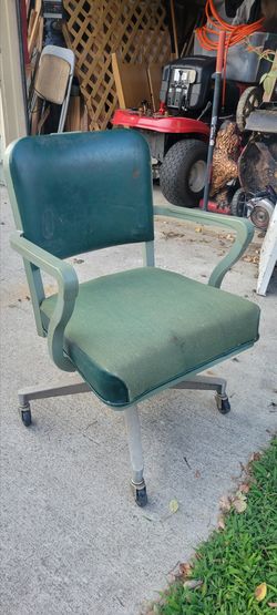 Vintage Steelcase Mid-Century Green Tanker Chair