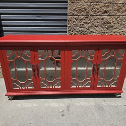 Red Sideboard Dresser/Chest End Hall Table