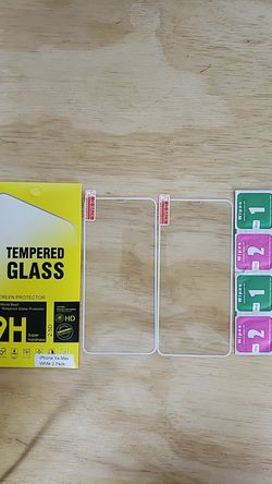 2 Pack IPhone Xs Max Protective Film Tempered Glass Screen Color White