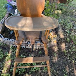 Vintage Feeding Baby Wood Chair $20 For A Project At Desoto