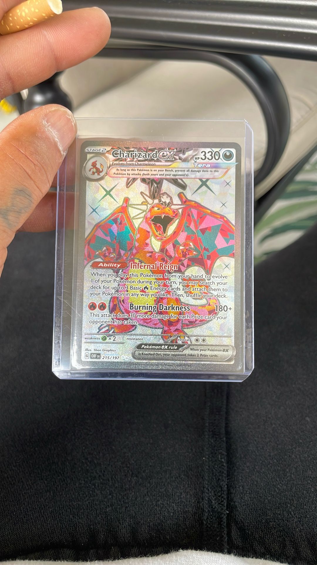 Charzard Straight From Pack Into Protector Sleeves