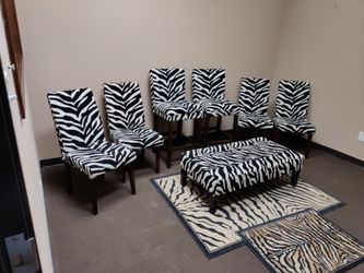 Zebra furniture set+rugs