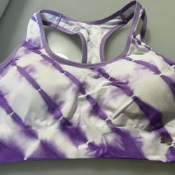 Puma Bamboo Tie-Dye Print Seamless Sports Bra