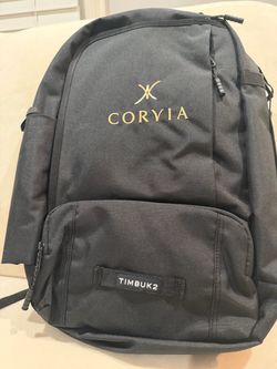 Timbuk2 Black Backpack with Corvia Branding