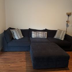 MOVING SALE!! Modern Sectional Couch with Ottoman 