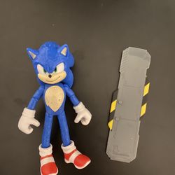 Sonic Figure with board from Sonic 2 movie