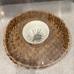 14 inch Chips and dip serving tray 