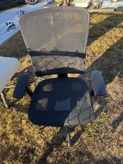 Black Mesh Ergonomic Office Chair, Adjustable Arms