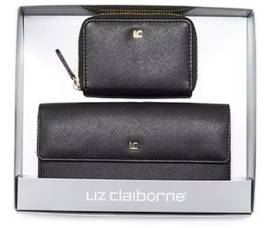 Liz Claiborne 2pc Wallet Set in Black