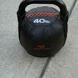 50 Lbs Punching Bag Powerlock And Gloves…..40 Lbs Soft Ketebell 