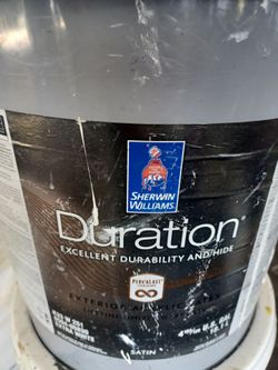 5 gallons exterior satin gray/blue paint