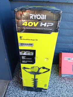 EARTH AUGER RYOBI 40V BATTERY AND CHARGER INCLUDED