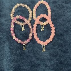 Pink Clouds Beaded Bracelet